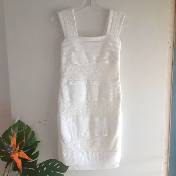 🌺 Enfocus Studio Sz 8 White Dress - Picture 1 of 10
